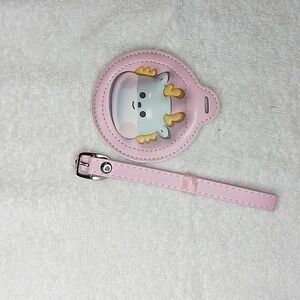 Teskyer Luggage Tag, Round Shape Faux Leather Luggage Tags for Suitcases Travel